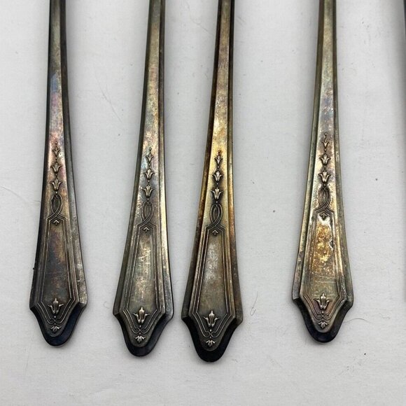12 Oneida Community Made Tudor Silverplate Duchess‎ Seafood Cocktail Forks 1923 - Picture 9 of 12